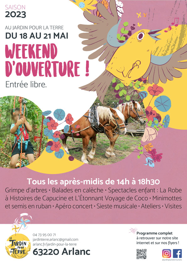 WEEK END D'OUVERTURE DU 18 AU 21 MAI
C'est parti pour 2023 !! Entrée gratuite sur les 4 jours